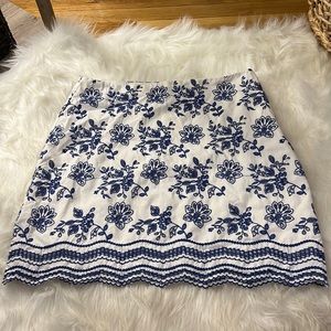 Brand new with tags Loft eyelet cornflower blue and white skirt